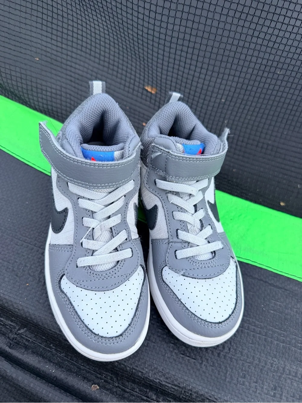 Nike Kids Gray and Black High-Top Sneakers